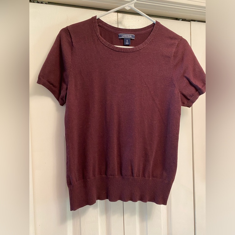 Women’s, Lands’ End, Plum, Size S, sweater set - Picture 5 of 5